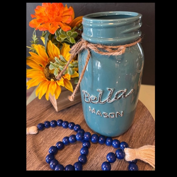 Mason Storage & Organization Bella Mason Jar 95 Tealturquoise